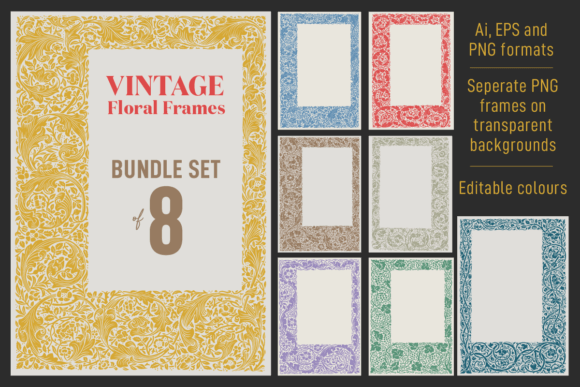 Download Vintage Floral Frames - Floral Collection