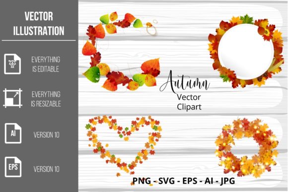 Download Autumn Floral Vector Clipart - Floral Collection