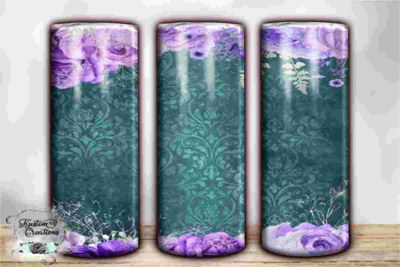 Download Elegant Floral Border Tumbler Templates - Floral Collection