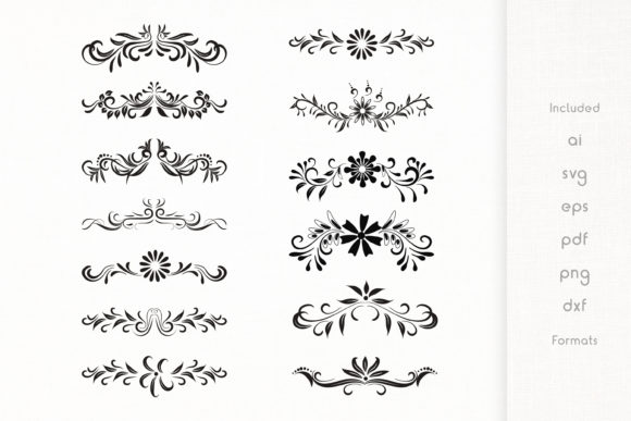 Download Vintage Floral Borders - Dividers Vector - Floral Collection