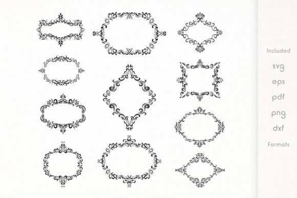 Download Vintage Floral Frames - Vector&nbsp;&nbsp; - Floral Collection