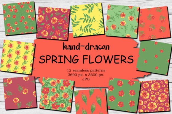 Download Marigold Spring Floral Background - Floral Collection