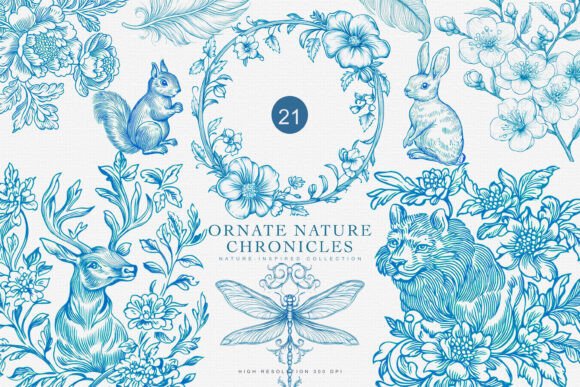 Download Turquoise Chinoiserie Floral Animals - Floral Collection