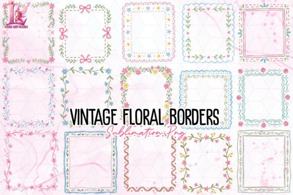 Download Vintage Floral Borders PNG - Floral Collection