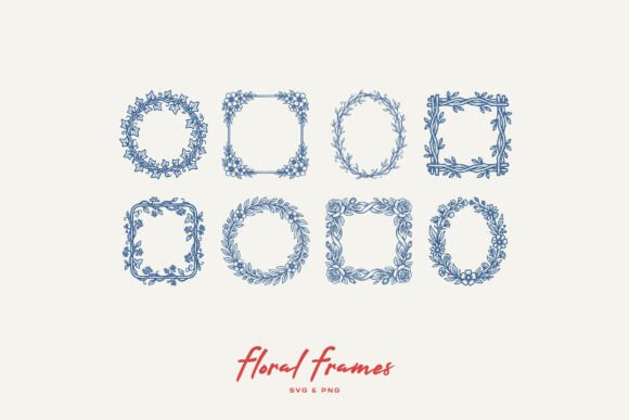 Download Vintage Floral Frames Fower PNG SVG - Floral Collection
