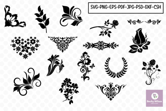 Download Floral Shapes and Templates - Floral Collection