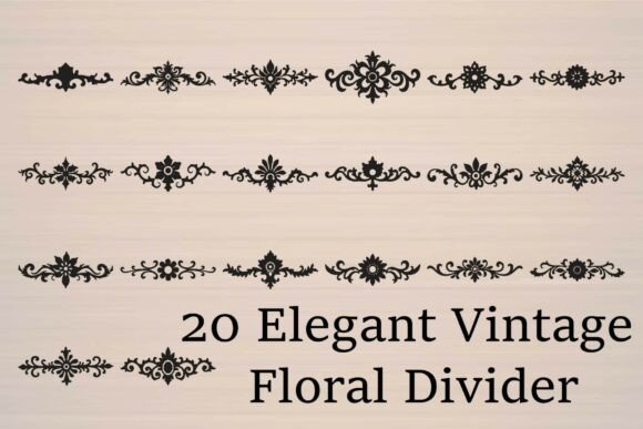 Download Elegant Vintage Floral Divider - Floral Collection