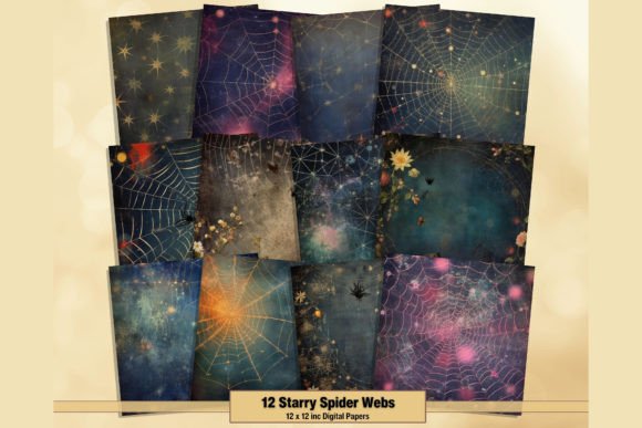 Download Starry Spider Webs Digital Backgrounds - Digital backgrounds Collection