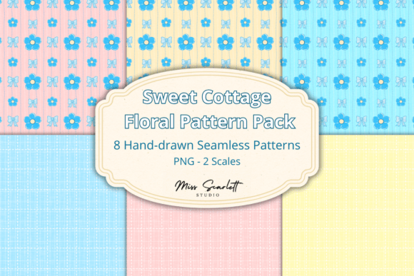 Download Sweet Cottage Floral Pattern Pack PNG - Floral Collection