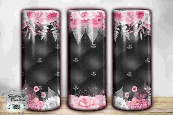 Download Elegant Floral Border Tumbler Templates - Floral Collection