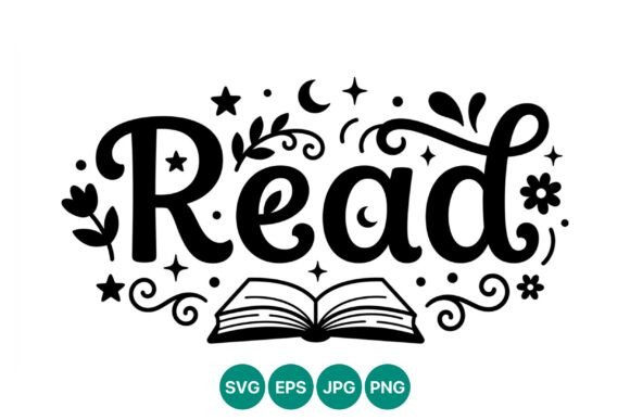 Download Read Lettering Floral Vector Art - Floral Collection
