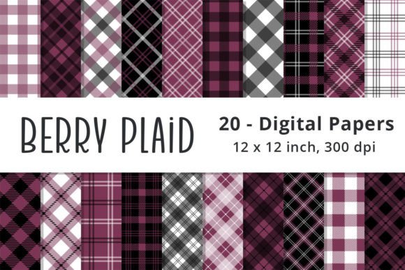 Download Purple &amp; Black Plaid Digital Backgrounds - Digital backgrounds Collection