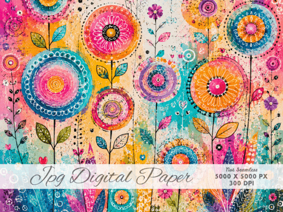 Download Fantasy Floral Abstract Paper JPG, Vibra - Floral Collection