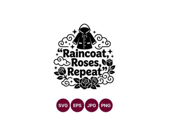 Download Raincoat Roses Repeat Floral Vector Art - Floral Collection