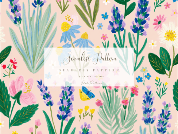 Download Lavender Floral Seamless Pattern PNG - Floral Collection