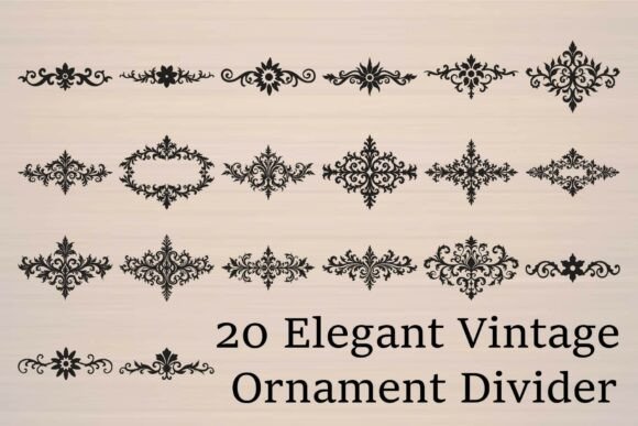 Download Elegant Vintage Floral Divider - Floral Collection