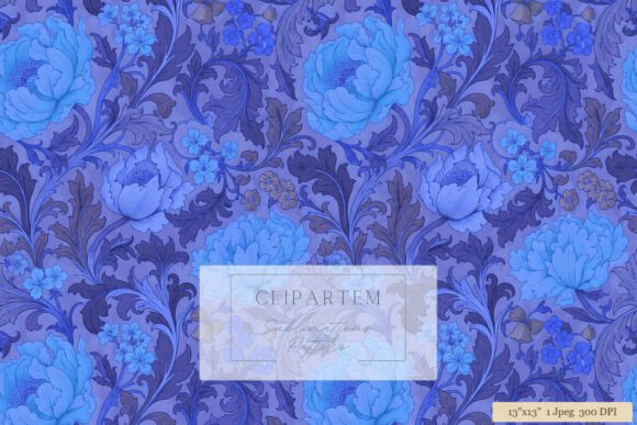 Download Blue William Morris Floral Pattern - Floral Collection