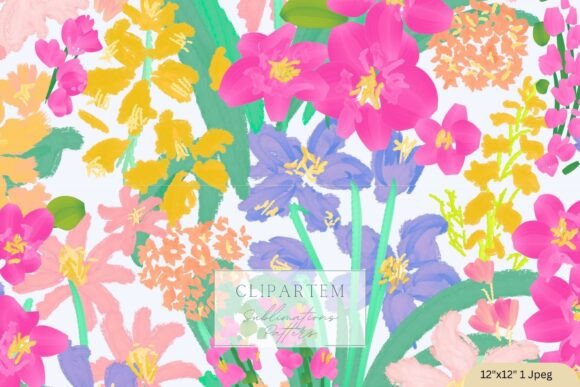 Download Pink Blue Floral Seamless Pattern Meadow - Floral Collection