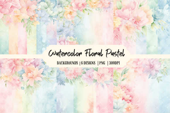 Download Watercolor Floral Pastel Backgrounds - Floral Collection