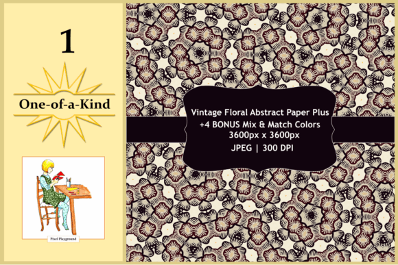 Download Vintage Floral Abstract Paper Plus - Floral Collection
