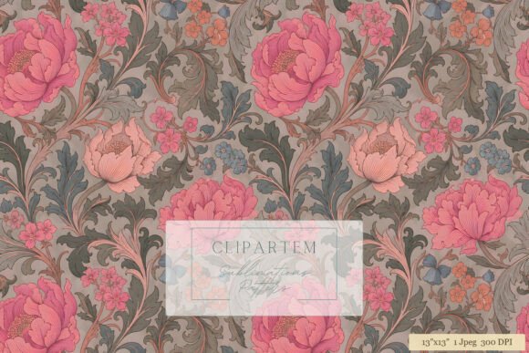 Download Morris Peony Floral Seamless Pattern - Floral Collection