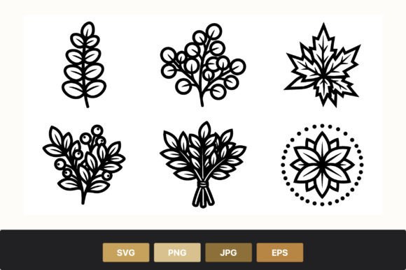Download Botanical Leaf Berries Floral Vector Art - Floral Collection