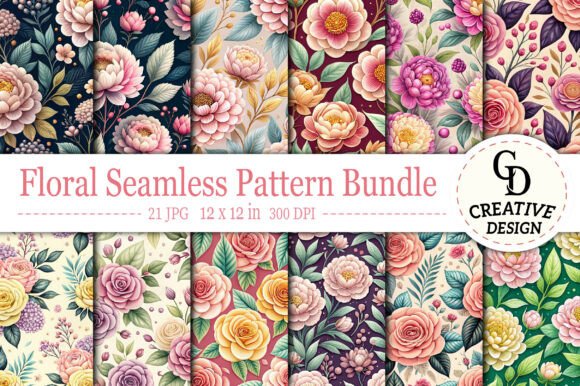Download Floral Seamless Pattern Bundle - Floral Collection