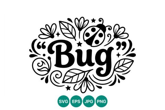 Download Bug Lettering Floral Vector Art - Floral Collection