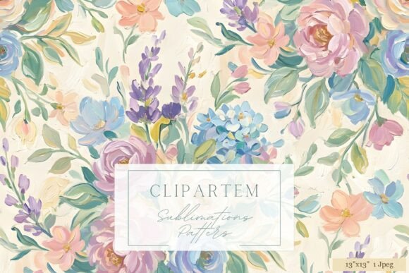 Download Pastel Painterly Floral Seamless Pattern - Floral Collection