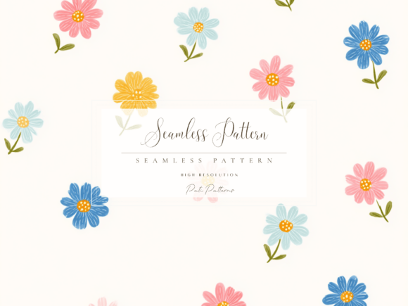 Download Retro Floral Seamless Pattern PNG - Floral Collection