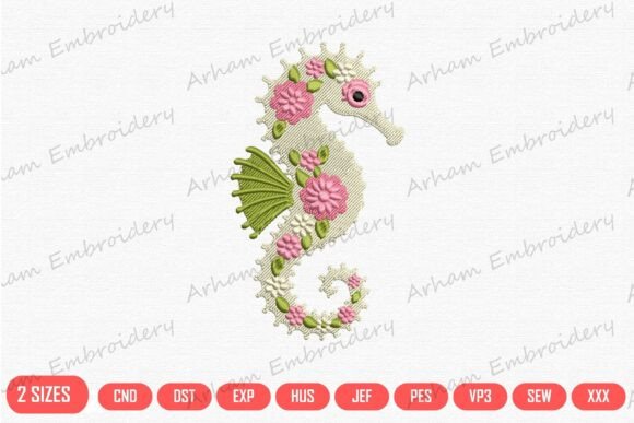 Download Floral Seahorse - Floral Collection