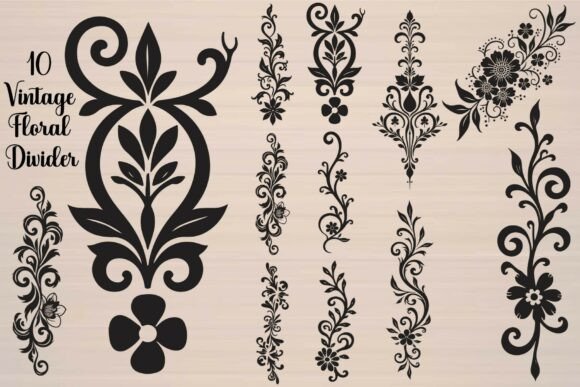 Download Vintage Floral Divider - Floral Collection