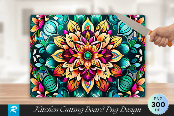 Download Mandala Floral Cutting Board PNG Design - Floral Collection