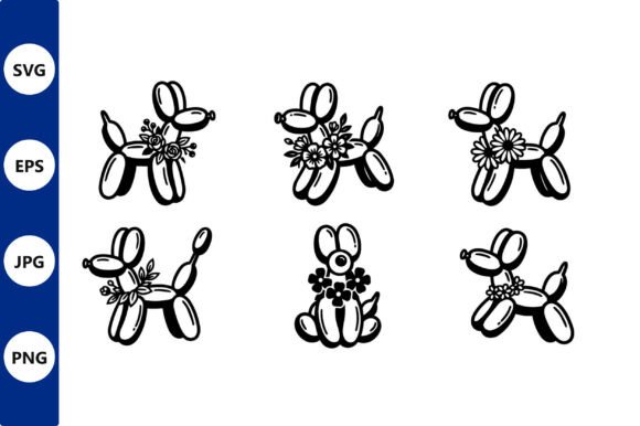 Download Balloon Dog Floral Vector Art - Floral Collection